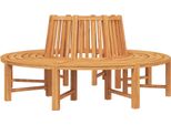 Vidaxl Panche Per Alberi 2 Pz. Semicircolare Ø201 Cm In Legno Massiccio Di Teak