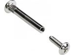 Set Di 10 Viti Di Montaggio Hettich In Acciaio Nichelato, L.40 Mm