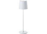 Brillante Lampada Da Tavolo Portatile A Led Per Esterni Kaami | Altezza: 37 Cm | 2W 310Lm 3000K | Dimmerabile Tramite Touch Dimmer | Ricaricabile Tramite Usb | Bianco