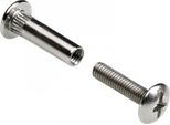 Set Di 4 Viti Di Montaggio Hettich In Acciaio Nichelato, L.50 Mm