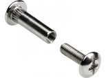Set Di 4 Viti Di Montaggio Hettich In Acciaio Nichelato, L.42 Mm