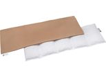 Medi Partners Cuscino Di Pietra Ciliegia 60X20Cm 800G 100% Cotone Waffle 5 Camere Cuscino Di Pietra Ciliegia Grande Eco Naturale Cuscino Di Calore Terapia Del Freddo Rimovibile (Beige)