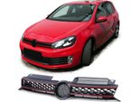 Griglia Del Radiatore Griglia Sportiva Con Modanatura Rossa In Nero Lucido Per Vw Golf 6 Vi