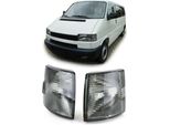 Indicatori Di Direzione Anteriori Neri Sinistri + Destri Per Vw T4 Iv Bus + Transporter Da