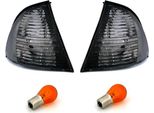 Indicatori Di Direzione Anteriori Neri Sinistri + Destri Per Bmw Serie 3 E46 Berlina + Touring