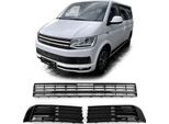 Griglia Radiatore Griglia Paraurti Sinistra Destra Centro Nero Lucido Per Vw T6 Vi Senza