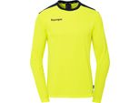 Kempa Emotion 27 Camicia A Maniche Lunghe Uomo Giallo Fluo Navy Gr M