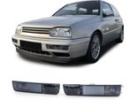 Indicatore Di Direzione Anteriore In Vetro Trasparente + Fendinebbia In Nero Fumo Per Vw Golf