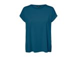 T-Shirt Vero Moda Camicia A Maniche Corte Con Scollo Rotondo, Spalle Scese E Maniche Risvoltate