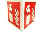 Notlok Sicurezza Sul Lavoro - 1X - Cartello Antincendio - Estintore - 3D - 15X15Cm | Cartello In Pvc + Nastro In Schiuma | Cartello Estintore Fotoluminescente