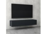 Doporro Mobile Porta Tv Sospeso 160 Cm Con 2 Ante Antracite Opaco, Credenza Bassa Da Soggiorno Salotto, Madia Consolle Per Tv Fernsehschrank02