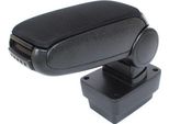 Bracciolo Centrale Clappable In Tessuto Nero Per Skoda Fabia Iii Nj Dal 2014-