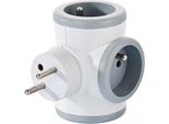 Multipresa Wireless Con Spina Girevole, 3 Prese Bianca Watt&Co