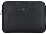 Torba Guess Manica 14 Grained Zipper Pocket Triangle Logo Czarny