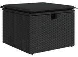 Vidaxl Set Di Divani Con Cuscini E Portaoggetti In Polirattan Nero