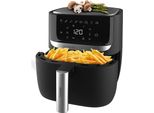 Friggitrice Intelligente Ad Aria Calda 5,5 L Cecofry Full Inoxblack 5500 Connected Pack Senza Olio, 1700 W, Controllo App E Touch, Termostato Regolabile