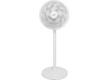 Ventilatore A Piantana 45W, Silenzioso, Display Digitale, Telecomando, 3 Velocità, Oscillazione, Bianco