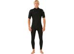 Rip Curl Dawn Patrol 22 Muta A Maniche Corte Con Zip Sul Petto Nero M Nero M