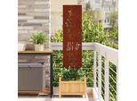 Vidaxl Schermo Da Giardino In Tela Arrugginita 32 X 140 Cm In Acciaio Resistente Alle Intemperie