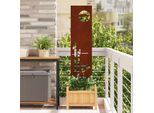 Vidaxl Schermo Da Giardino In Tela Arrugginita 32 X 140 Cm In Acciaio Resistente Alle Intemperie