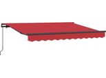 Vidaxl Tenda Da Sole Retrattile Rossa 350 X 200 Cm Tessuto