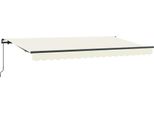Vidaxl Tenda Da Sole Retrattile Crema 400 X 200 Cm In Tessuto