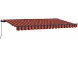 Vidaxl Tenda Da Sole Retrattile Arancione 400 X 200 Cm Tessuto