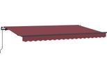 Vidaxl Tenda Da Sole Retrattile Rosso Bordeaux 400 X 200 Cm Tessuto