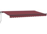 Vidaxl Tenda Da Sole Retrattile Rosso Bordeaux 400 X 200 Cm Tessuto