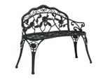 Syfax™ Panchina Da Giardino 100 Cm In Alluminio Pressofuso Nero