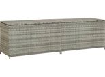 Syfax™ Baule Da Giardino In Polyrattan 200X50X60 Cm Grigio