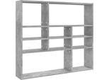 Vidaxl Scaffale A Muro Grigio Cemento 90X16X78 Cm Materiale A Base Di Legno