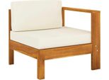 Syfax™ Divano Centrale Con 1 Bracciolo Bianco Crema Massello D'acacia
