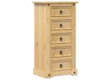 Syfax™ Comodino 53X39X103 Cm In Legno Massello Di Pino
