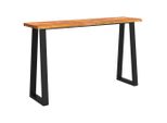 Syfax™ Tavolo Consolle Bordi Vivi 140X40X80 Cm Legno Massello Acacia