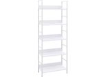 Vidaxl Libreria 5 Ripiani Bianco 60X27,6X158,5 Cm Materiale A Base Di Legno - Scaffale In Piedi - Scaffale In Metallo - Libreria - Scaffale Portaoggetti