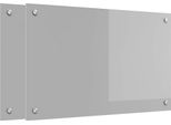 Vidaxl Alzatina Da Cucina 2 Pezzi Grigio Chiaro 80 X 50 Cm Vetro Temperato