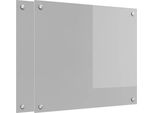 Vidaxl Alzatina Da Cucina 2 Pezzi Grigio Chiaro 70 X 60 Cm Vetro Temperato