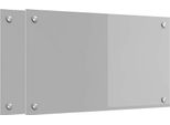Vidaxl Alzatina Da Cucina 2 Pezzi Grigio Chiaro 70 X 40 Cm Vetro Temperato