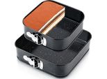 Vilde | Set Di Teglie A Forma Di Molla - Quadrate - 20/24 Cm - 2 Pezzi - Rivestimento Antiaderente - Teglie Da Forno