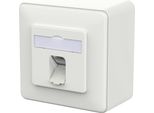 Metz Connect E-DAT C6A Presa Idc, 1 Porta, Montaggio Esterno, Bianco Traffico