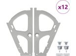 Vidaxl Cerniera A Ribalta 12 Pezzi Argento 235 X 155 X 30 Mm Ferro