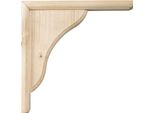 Voluta Quadrata In Legno Naturale Grezzo, H.15 X P.15 Cm
