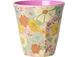 Tazza In Melamina Rice - Motivo Colorato Flower Power 250 Ml