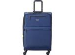 Delsey Paris Carrello Maubert 2.0 4 Double Rolls Expandable Trolley 69 Marine Blue Blu Scuro