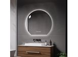 Specchio Da Bagno Led Rotondo 80 Cm – Specchio Da Parete Intelligente Con Touch, Antiappannamento, Dimmerabile, 3 Colori Della Luce, IP44 E Vetro Hd Antiesplosione