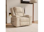 Sedia Da Massaggio Elettrica Con Funzione Reclinabile E Riscaldamento A Vibrazione, Beige