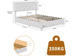 Letto Idraulico Imbottito 160 X 200 Cm Con Contenitore, Rete A Doghe, Confortevole, Beige
