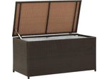 Syfax™ Baule Da Giardino In Polyrattan 100X50X50 Cm Marrone