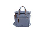 Rucksack EMILY & NOAH Rucksack E&N Esther, Damen, Gr. B/H/T: 25cm x 34cm x 13cm, blau (crystal blau 536), Polyester, Rucksäcke Rucksack